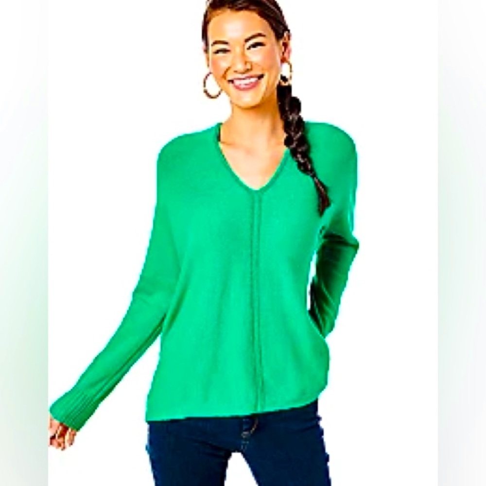 NWT Lilly Pulitzer Sevie Sweater XXL Botanical Green